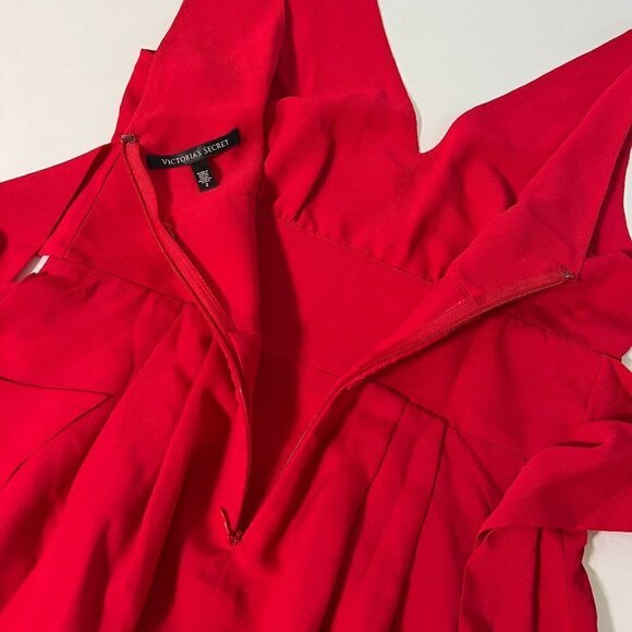 Victoria Secret Size 2 Dress Red V Back Ties Bow - Picture 10 of 12
